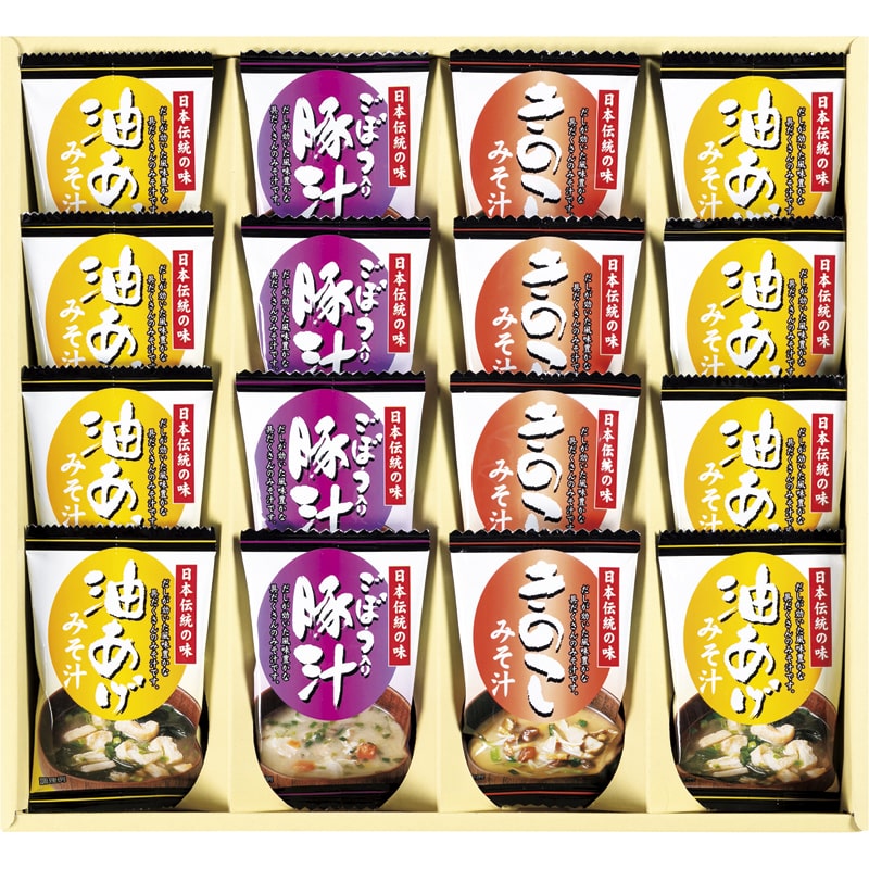 フリーズドライ「お味噌汁三種の味詰合せ」 ／みそ汁 和風惣菜 惣菜・レトルト 食品 ギフト プレゼント プチギフト 祝い お年賀 御年賀 2026 送料無料 人気 年始挨拶 バレンタイン チョコ 以外 子供 友達