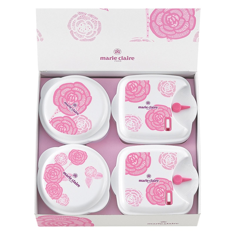 マリ･クレール ローズブルーミング 電子レンジ容器4点セット  ／電子レンジ用調理器具 調理器具 キッチン用品 ギフト プレゼント プチギフト 祝い バレンタイン チョコ 以外 子供 友達 ホワイトデー お返し 人気 カード