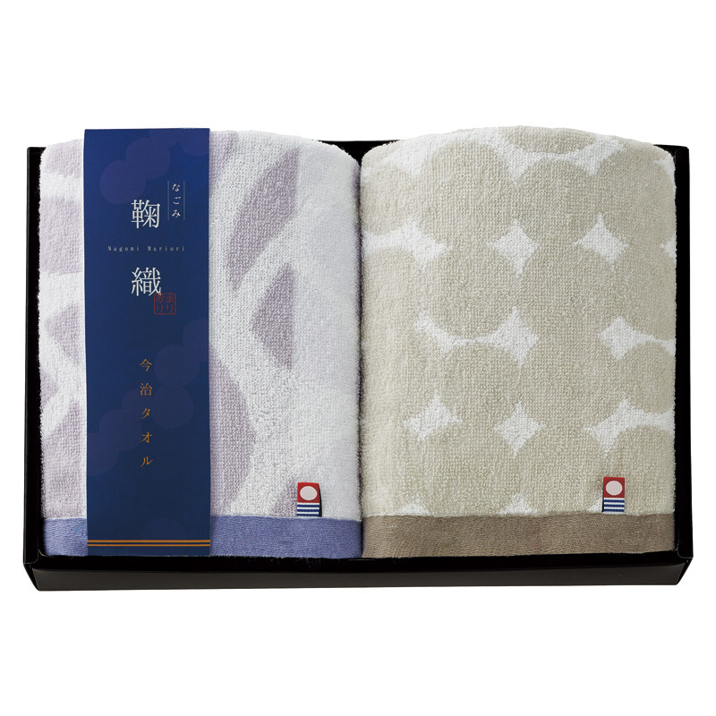 今治 なごみ鞠織 フェイスタオル2P  ／タオル 日用品・ヘルスケア ギフト プレゼント プチギフト 祝い バレンタイン チョコ 以外 子供 友達 ホワイトデー お返し 人気 カード
