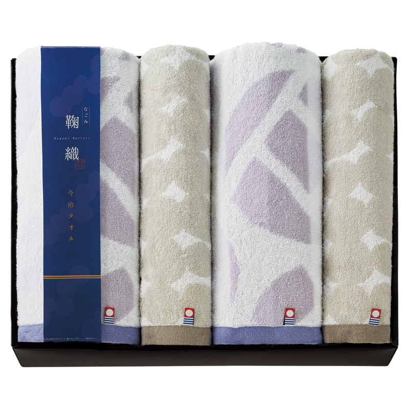 今治 なごみ鞠織 バスタオル2P&フェイスタオル2P  ／タオル 日用品・ヘルスケア ギフト プレゼント プチギフト 祝い バレンタイン チョコ 以外 子供 友達 ホワイトデー お返し 人気 カード