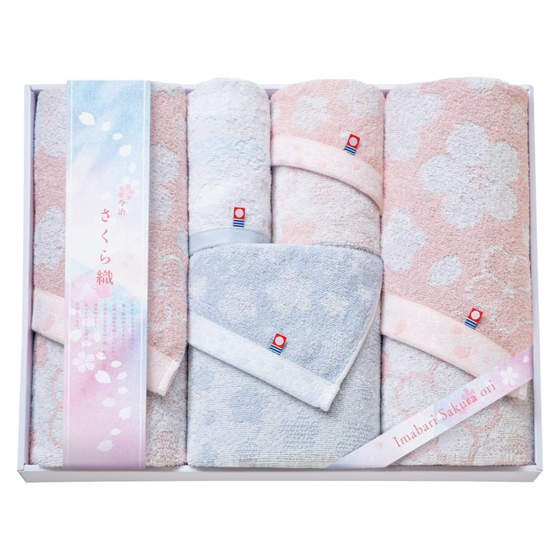 今治さくら織 タオルセット  ／タオル 日用品・ヘルスケア ギフト プレゼント プチギフト 祝い バレンタイン チョコ 以外 子供 友達 ホワイトデー お返し 人気 カード