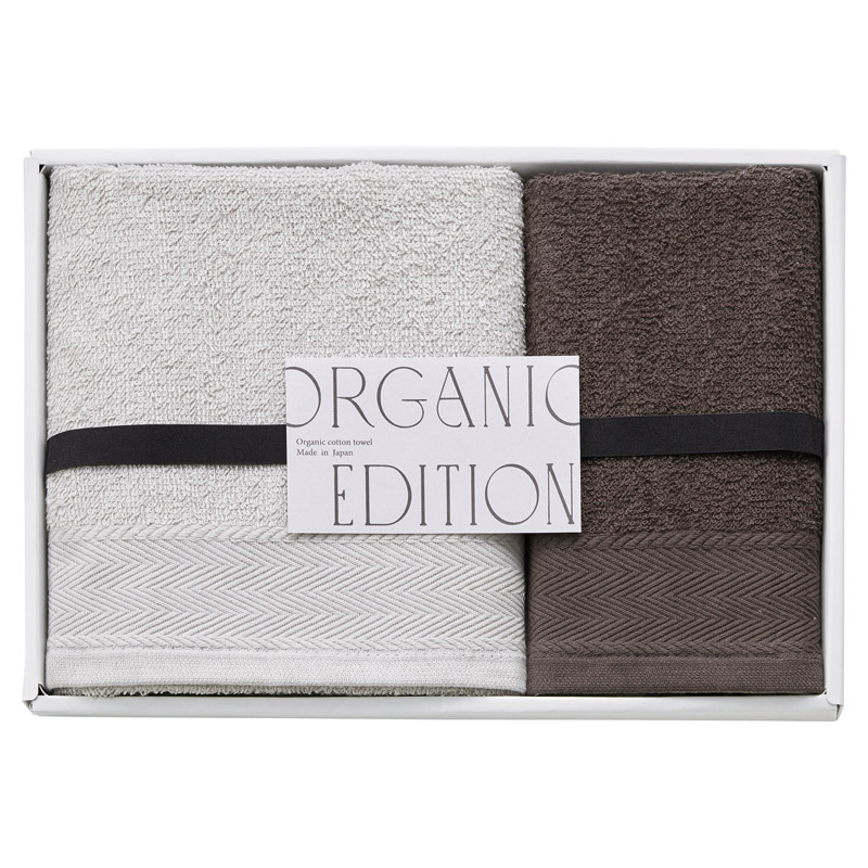 オーガニックエディション オーガニックコットン使用国産フェイスタオル&ウォッシュタオル  ／タオル 日用品・ヘルスケア ギフト プレゼント プチギフト 祝い バレンタイン チョコ 以外 子供 友達 ホワイトデー お返し 人気 カード