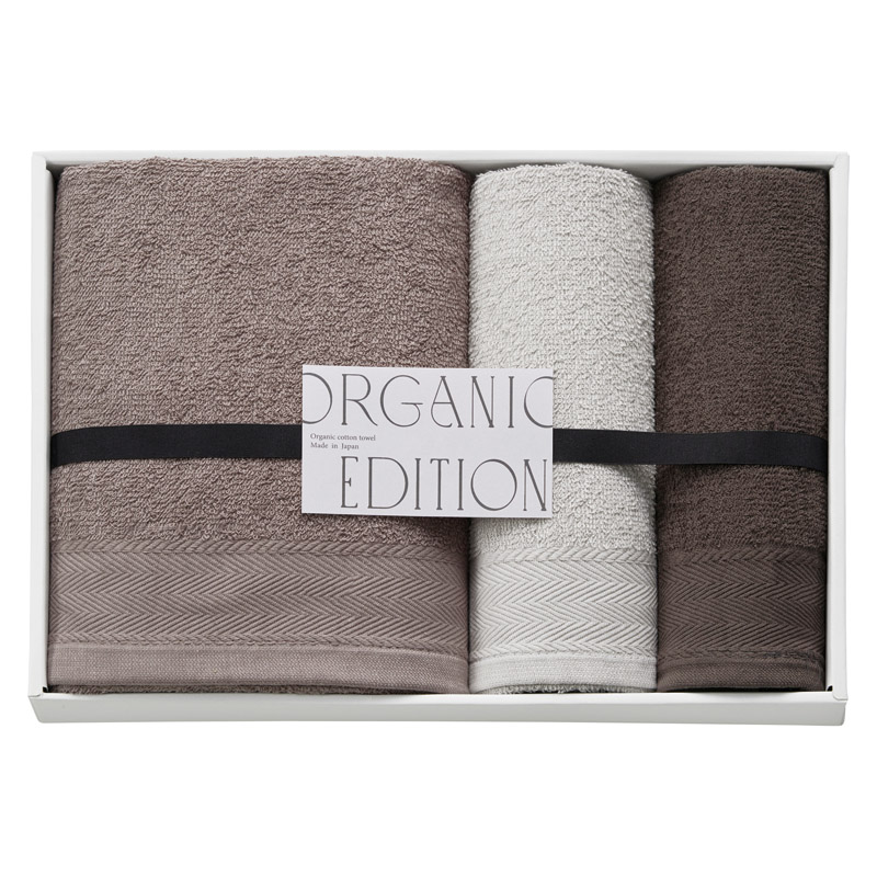 オーガニックエディション オーガニックコットン使用国産タオルセット  ／タオル 日用品・ヘルスケア ギフト プレゼント プチギフト 祝い バレンタイン チョコ 以外 子供 友達 ホワイトデー お返し 人気 カード