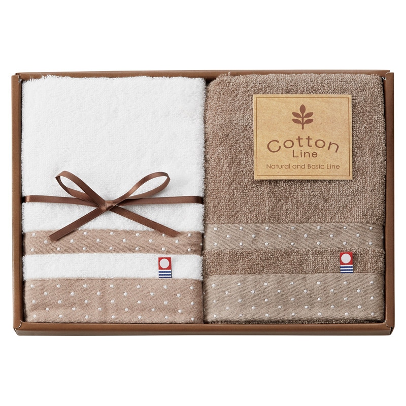 コットンライン 今治産フェイスタオル2P  ／タオル 日用品・ヘルスケア ギフト プレゼント プチギフト 祝い バレンタイン チョコ 以外 子供 友達 ホワイトデー お返し 人気 カード