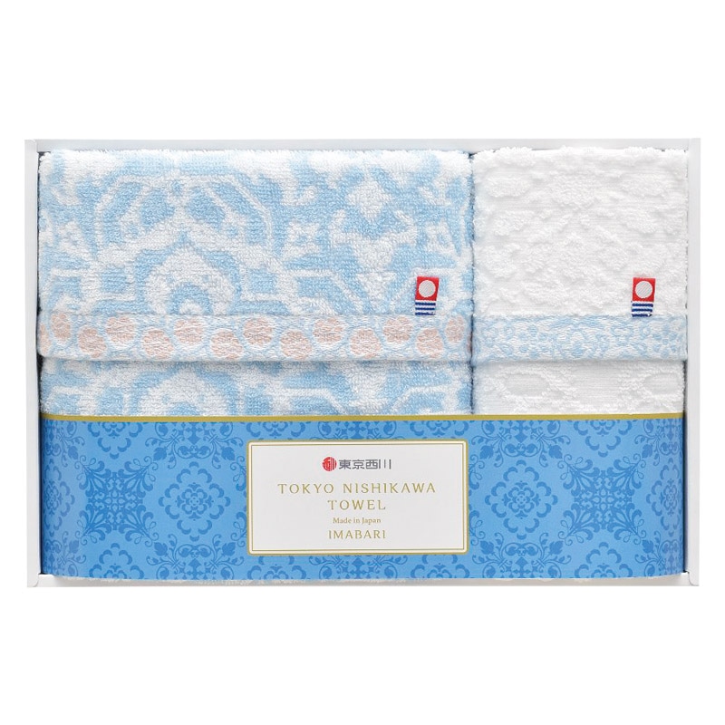 nishikawa 今治製フェイスタオル&ウォッシュタオル  ／タオル 日用品・ヘルスケア ギフト プレゼント プチギフト 祝い バレンタイン チョコ 以外 子供 友達 ホワイトデー お返し 人気 カード