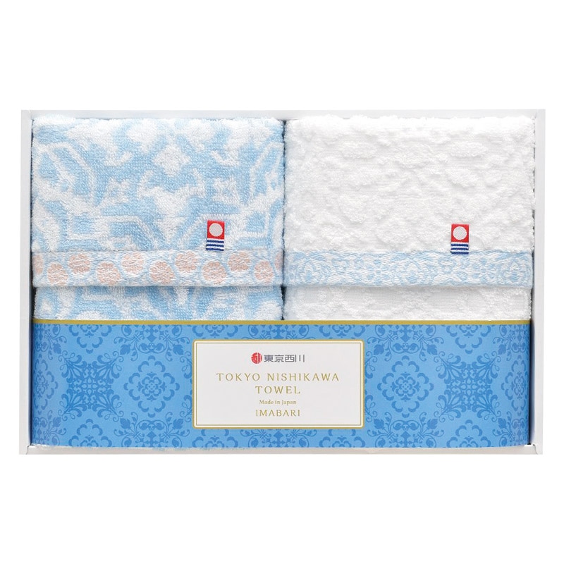 nishikawa 今治製フェイスタオル2P /タオル 日用品・ヘルスケア ギフト プレゼント プチギフト 祝い バレンタイン チョコ 以外 子供 友達 ホワイトデー お返し 人気 カード