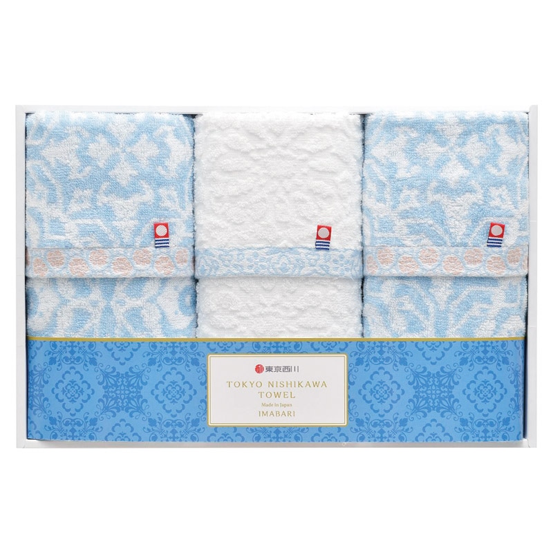 nishikawa 今治製フェイスタオル3P /タオル 日用品・ヘルスケア ギフト プレゼント プチギフト 祝い バレンタイン チョコ 以外 子供 友達 ホワイトデー お返し 人気 カード