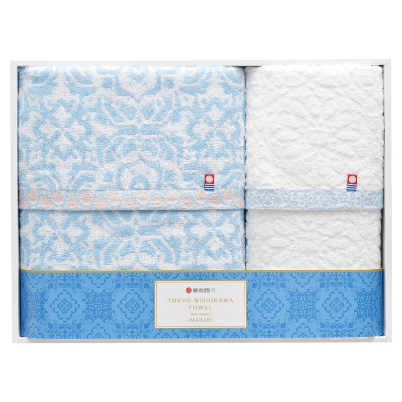 nishikawa 今治製バスタオル&フェイスタオル  ／タオル 日用品・ヘルスケア ギフト プレゼント プチギフト 祝い バレンタイン チョコ 以外 子供 友達 ホワイトデー お返し 人気 カード