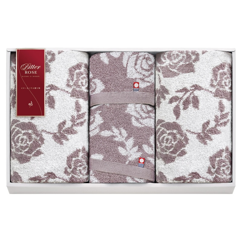 今治 ビターローズ タオルセット  ／タオル 日用品・ヘルスケア ギフト プレゼント プチギフト 祝い バレンタイン チョコ 以外 子供 友達 ホワイトデー お返し 人気 カード