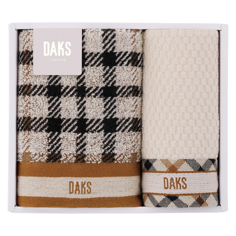 DAKS ダブルハウスチェック フェイスタオル&タオルハンカチ /タオル 日用品・ヘルスケア ギフト プレゼント プチギフト 祝い バレンタイン チョコ 以外 子供 友達 ホワイトデー お返し 人気 カード