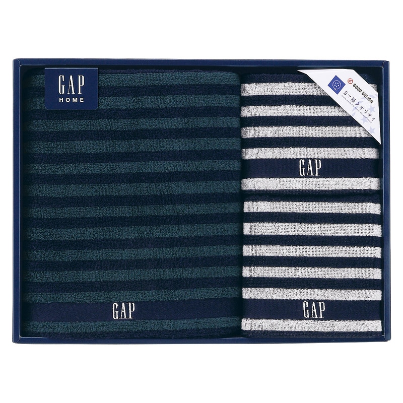 GAP HOME NEW ボーダーギフト タオルセット  ／タオル 日用品・ヘルスケア ギフト プレゼント プチギフト 祝い バレンタイン チョコ 以外 子供 友達 ホワイトデー お返し 人気 カード