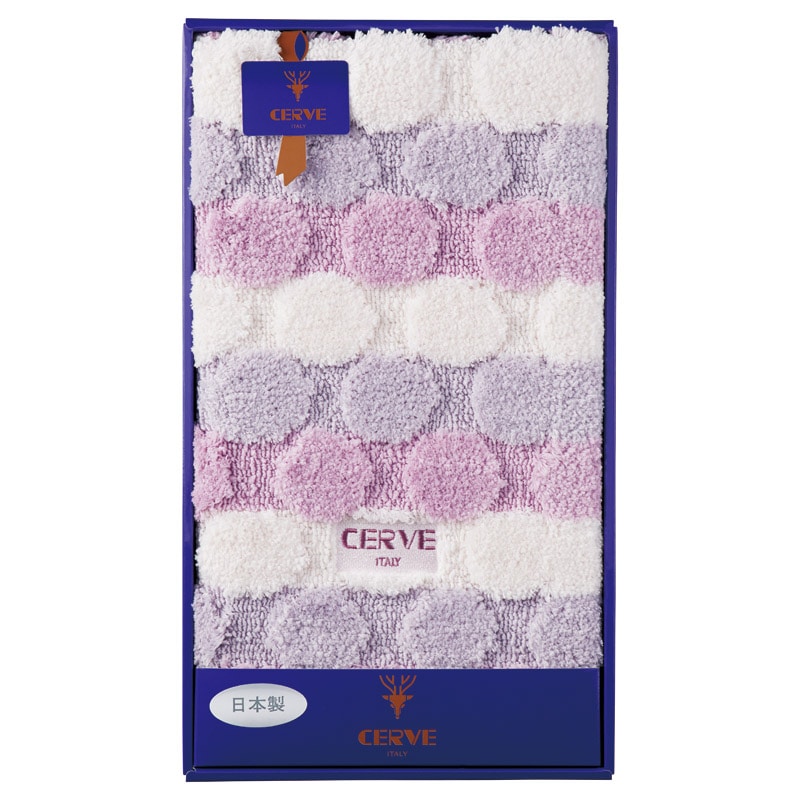 チェルベ ドット 大判バスマット パープル ／バスマット バス用品 日用品・ヘルスケア ギフト プレゼント プチギフト 祝い バレンタイン チョコ 以外 子供 友達 ホワイトデー お返し 人気 カード