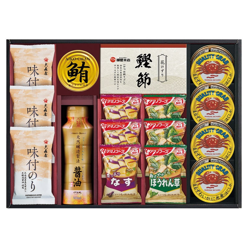 アマノフーズ&大森屋味付のりギフト  ／セット・詰め合わせ 調味料 食品 ギフト プレゼント プチギフト 祝い バレンタイン チョコ 以外 子供 友達 ホワイトデー お返し 人気 カード