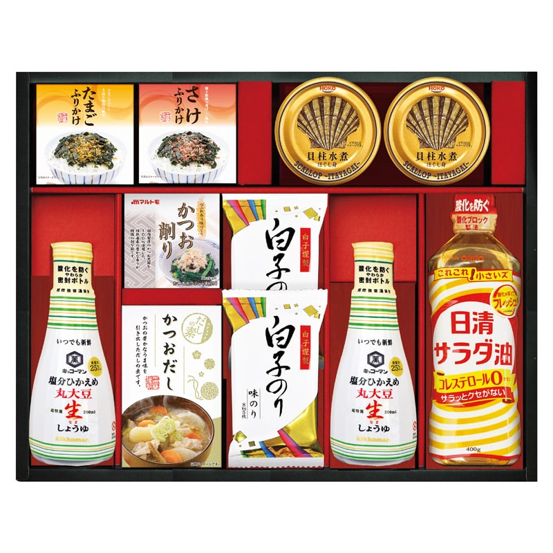 キッコーマン塩分ひかえめ生しょうゆ詰合せギフト  ／セット・詰め合わせ 調味料 食品 ギフト プレゼント プチギフト 祝い バレンタイン チョコ 以外 子供 友達 ホワイトデー お返し 人気 カード