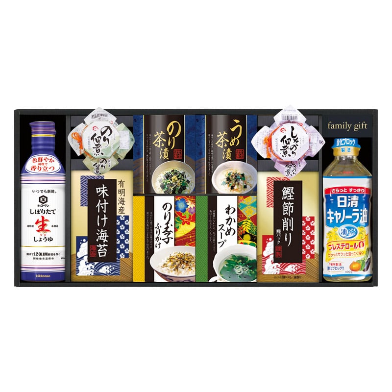 キッコーマン生しょうゆ&和食詰合せ  ／セット・詰め合わせ 調味料 食品 ギフト プレゼント プチギフト 祝い バレンタイン チョコ 以外 子供 友達 ホワイトデー お返し 人気 カード