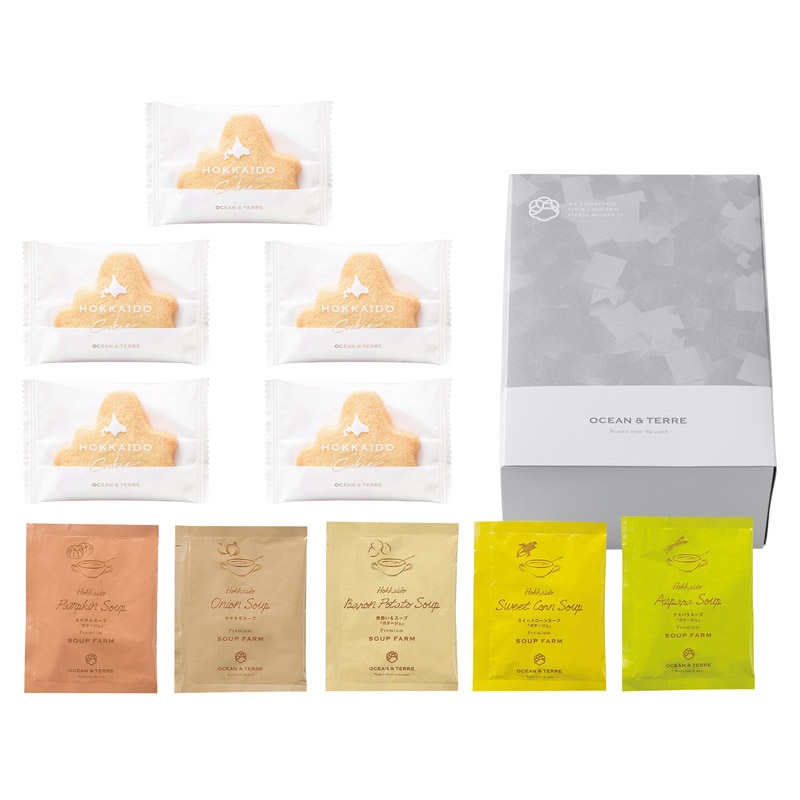 OCEAN&TERRE 北海道野菜CUPスープ&クッキー /スープ 洋風惣菜 惣菜・レトルト 食品 ギフト プレゼント プチギフト 祝い バレンタイン チョコ 以外 子供 友達 ホワイトデー お返し 人気 カード