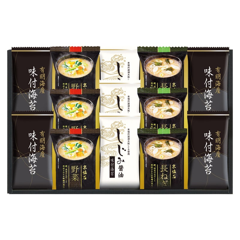 マルコメフリーズドライみそ汁&有明海産味付海苔セット  ／お吸い物 和風惣菜 惣菜・レトルト 食品 ギフト プレゼント プチギフト 祝い バレンタイン チョコ 以外 子供 友達 ホワイトデー お返し 人気 カード