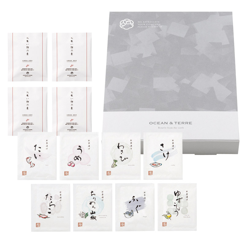OCEAN&TERRE お茶漬け&お吸い物セット  ／お茶漬け 和風惣菜 惣菜・レトルト 食品 ギフト プレゼント プチギフト 祝い バレンタイン チョコ 以外 子供 友達 ホワイトデー お返し 人気 カード