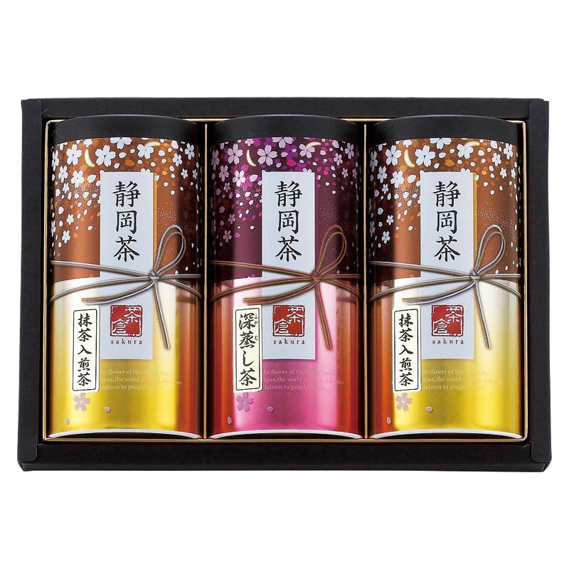 静岡茶詰合せ「茶倉(さくら)」  ／日本茶 お茶・紅茶 水・ソフトドリンク 飲料 ギフト プレゼント プチギフト 祝い バレンタイン チョコ 以外 子供 友達 ホワイトデー お返し 人気 カード