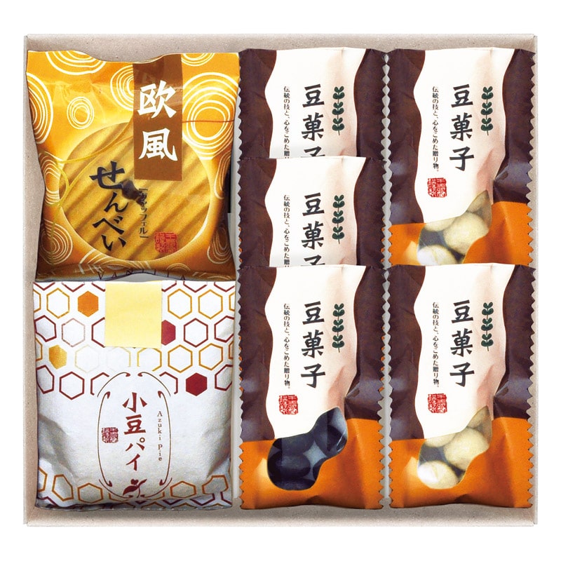 小豆パイ･欧風せんべい和菓子詰合せ  ／各種和菓子セット 和菓子 スイーツ・お菓子 食品 ギフト プレゼント プチギフト 祝い バレンタイン チョコ 以外 子供 友達 ホワイトデー お返し 人気 カード