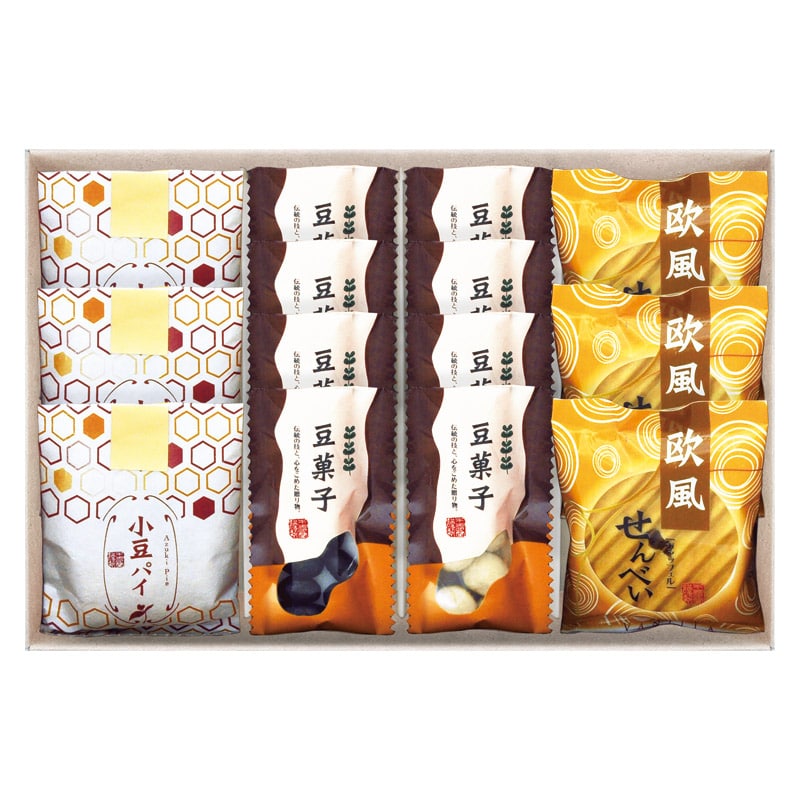 小豆パイ･欧風せんべい和菓子詰合せ  ／各種和菓子セット 和菓子 スイーツ・お菓子 食品 ギフト プレゼント プチギフト 祝い バレンタイン チョコ 以外 子供 友達 ホワイトデー お返し 人気 カード