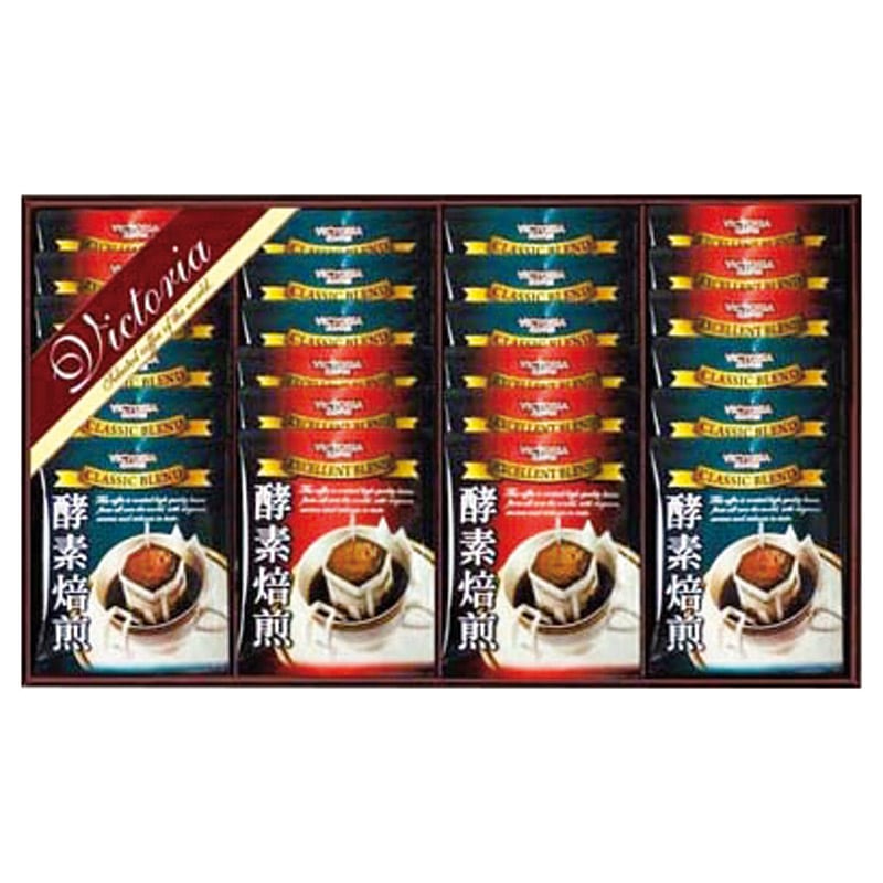 ビクトリア珈琲 酵素焙煎ドリップコーヒーセット  ／インスタントコーヒー コーヒー 水・ソフトドリンク 飲料 ギフト プレゼント プチギフト 祝い バレンタイン チョコ 以外 子供 友達 ホワイトデー お返し 人気 カード