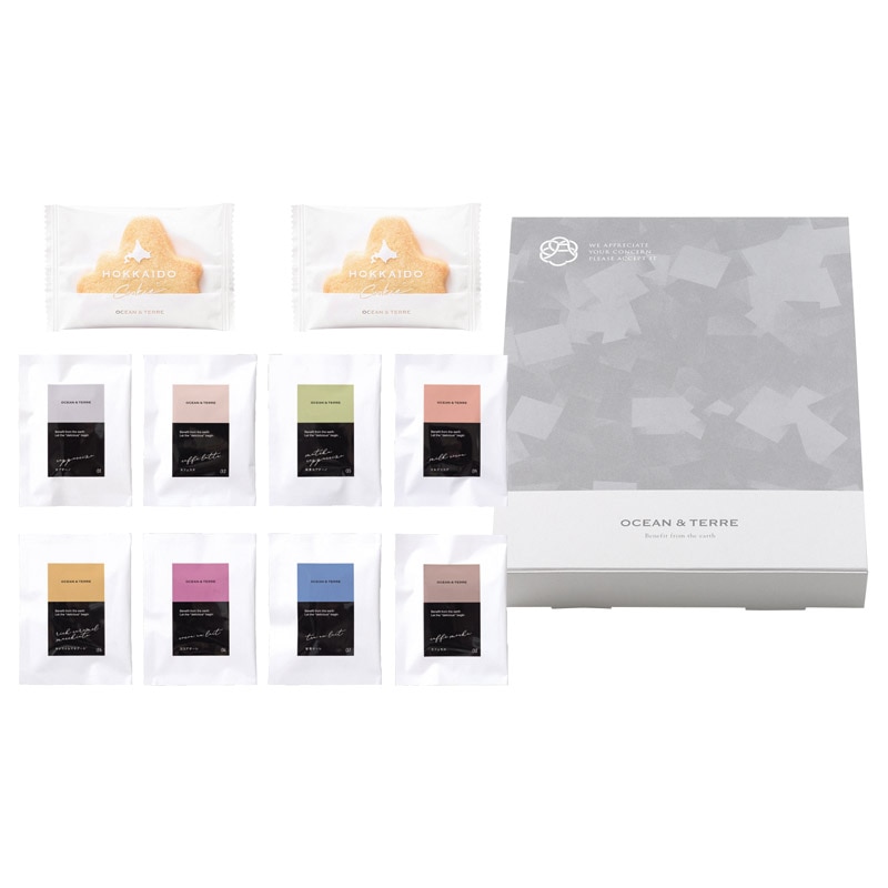 OCEAN&TERRE cafe&クッキーセット  ／クッキー クッキー・焼き菓子 スイーツ・お菓子 食品 ギフト プレゼント プチギフト 祝い バレンタイン チョコ 以外 子供 友達 ホワイトデー お返し 人気 カード