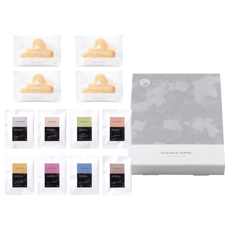 OCEAN&TERRE cafe&クッキーセット  ／クッキー クッキー・焼き菓子 スイーツ・お菓子 食品 ギフト プレゼント プチギフト 祝い バレンタイン チョコ 以外 子供 友達 ホワイトデー お返し 人気 カード