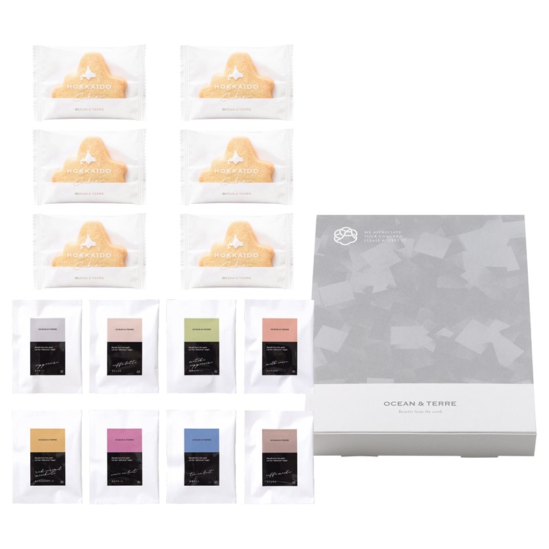OCEAN&TERRE cafe&クッキーセット  ／クッキー クッキー・焼き菓子 スイーツ・お菓子 食品 ギフト プレゼント プチギフト 祝い バレンタイン チョコ 以外 子供 友達 ホワイトデー お返し 人気 カード