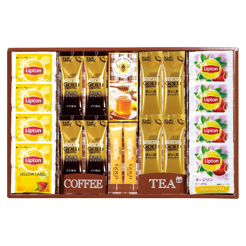 ネスカフェ･リプトン･はちみつギフト  ／紅茶 お茶・紅茶 水・ソフトドリンク 飲料 ホワイトデー お返し 人気 プチ 卒業 入学 記念品 プレゼント お祝 2026 送料無料 ギフト プレゼント