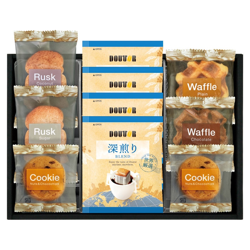 ドトールコーヒー&スイーツセレクション  ／インスタントコーヒー コーヒー 水・ソフトドリンク 飲料 ギフト プレゼント プチギフト 祝い バレンタイン チョコ 以外 子供 友達 ホワイトデー お返し 人気 カード