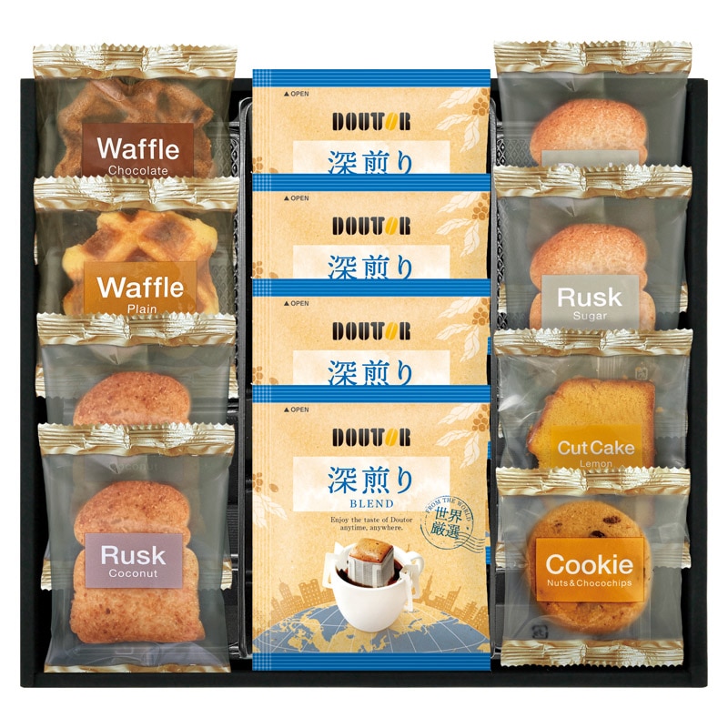 ドトールコーヒー&スイーツセレクション  ／インスタントコーヒー コーヒー 水・ソフトドリンク 飲料 ギフト プレゼント プチギフト 祝い バレンタイン チョコ 以外 子供 友達 ホワイトデー お返し 人気 カード