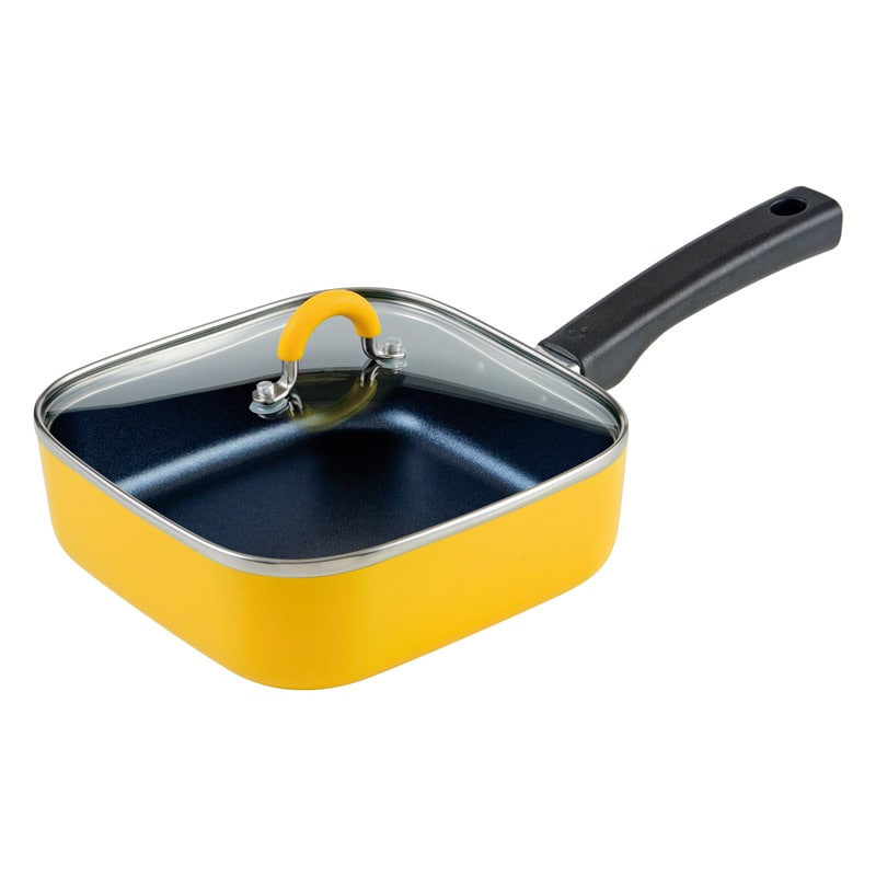 ToMay IH対応スクエアパン18cm イエロー ／フライパン 調理器具 キッチン用品 ギフト プレゼント プチギフト 祝い お年賀 御年賀 2026 送料無料 人気 年始挨拶 バレンタイン チョコ 以外 子供 友達