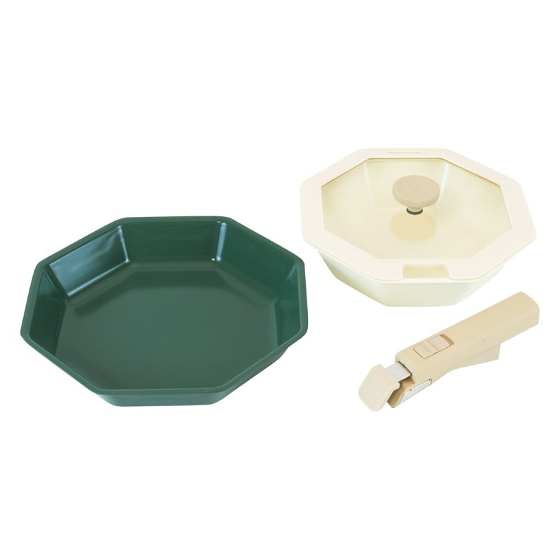 オクティナ IH対応着脱ハンドルセラミック八角パン2点セット ／フライパン 調理器具 キッチン用品 ギフト プレゼント プチギフト 祝い お年賀 御年賀 2026 送料無料 人気 年始挨拶 バレンタイン プレゼント