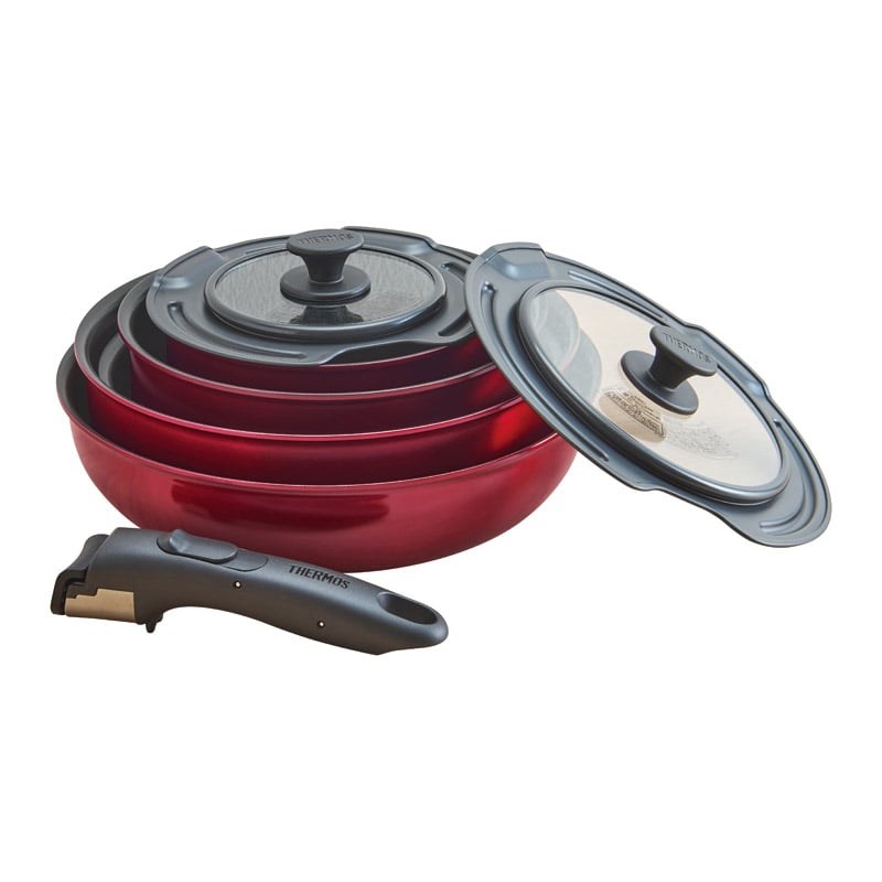 サーモス 取っ手のとれるフライパン8点セットDA ／フライパン 調理器具 キッチン用品 ギフト プレゼント プチギフト 祝い お年賀 御年賀 2026 送料無料 人気 年始挨拶 バレンタイン チョコ 以外 子供 友達