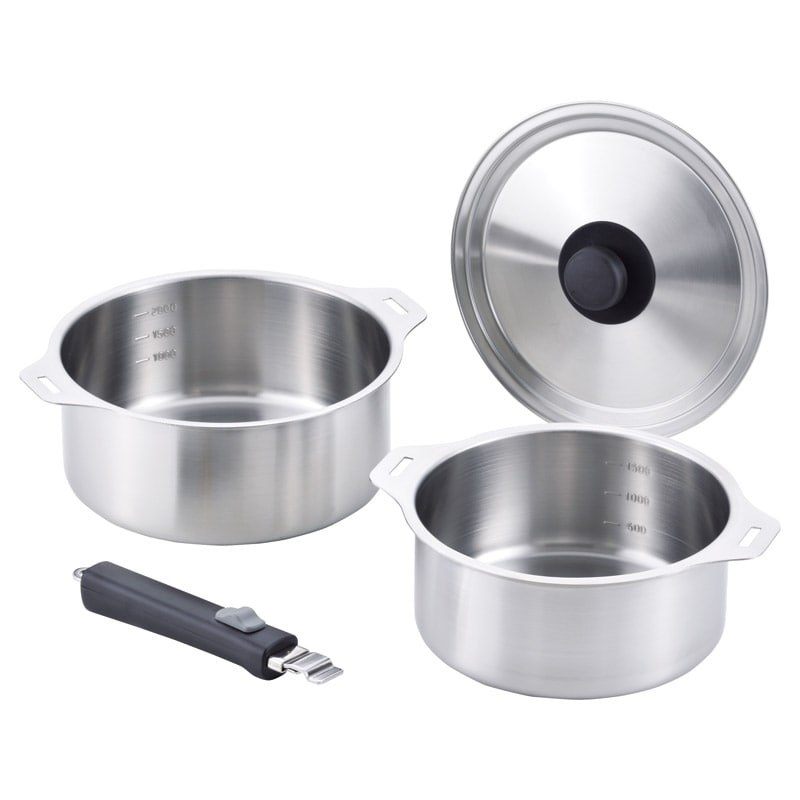 燕三 IH対応着脱式鍋18･20cmセット ／鍋 調理器具 キッチン用品 ギフト プレゼント プチギフト 祝い お年賀 御年賀 2026 送料無料 人気 年始挨拶 バレンタイン チョコ 以外 子供 友達