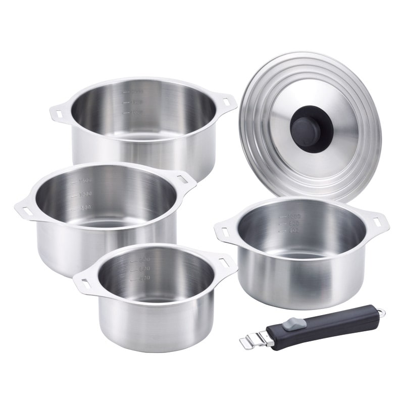 燕三 IH対応着脱式鍋4点セット /鍋 調理器具 キッチン用品 ギフト プレゼント プチギフト 祝い お年賀 御年賀 2026 送料無料 人気 年始挨拶 バレンタイン チョコ 以外 子供 友達