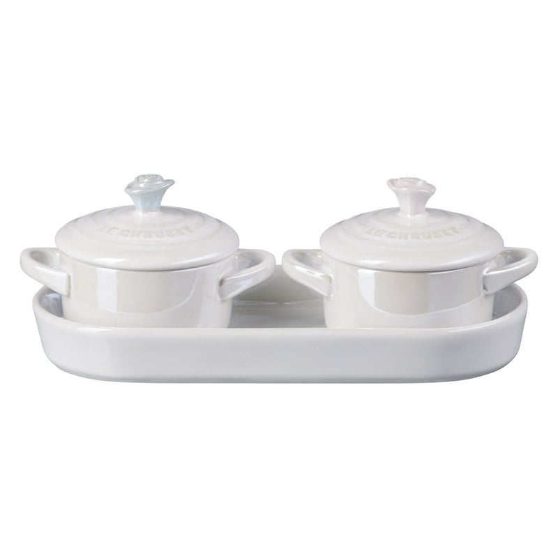 ル･クルーゼ プチ･ローズココット･セット ／両手鍋 鍋 調理器具 キッチン用品 ギフト プレゼント プチギフト 祝い お年賀 御年賀 2026 送料無料 人気 年始挨拶 バレンタイン チョコ 以外 子供 友達