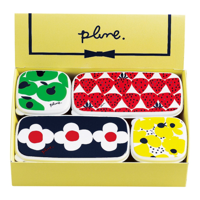 プルーン シール容器4Pセット･A ／保存容器・キャニスター 保存容器・調味料入れ キッチン用品 ギフト プレゼント プチギフト 祝い お年賀 御年賀 2026 送料無料 人気 年始挨拶 バレンタイン プレゼント