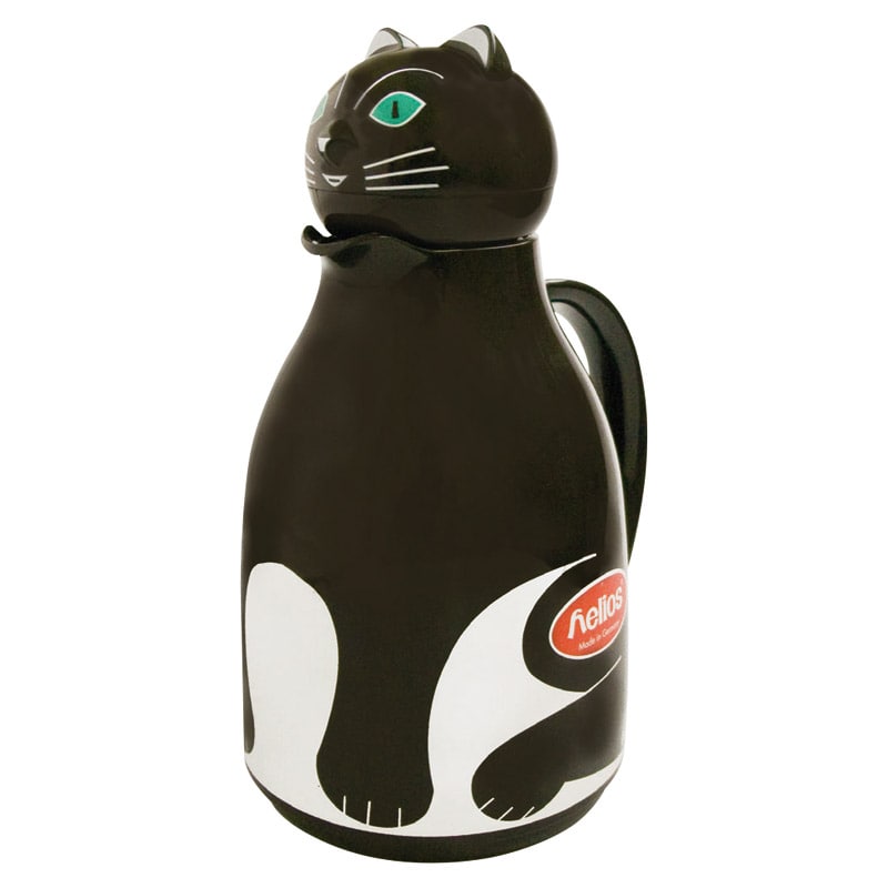 ガラス製卓上用魔法瓶 サーモキャット ブラック ／エアーポット・保温ポット 保存容器・調味料入れ キッチン用品 ギフト プレゼント プチギフト 祝い お年賀 2026 バレンタイン プレゼント