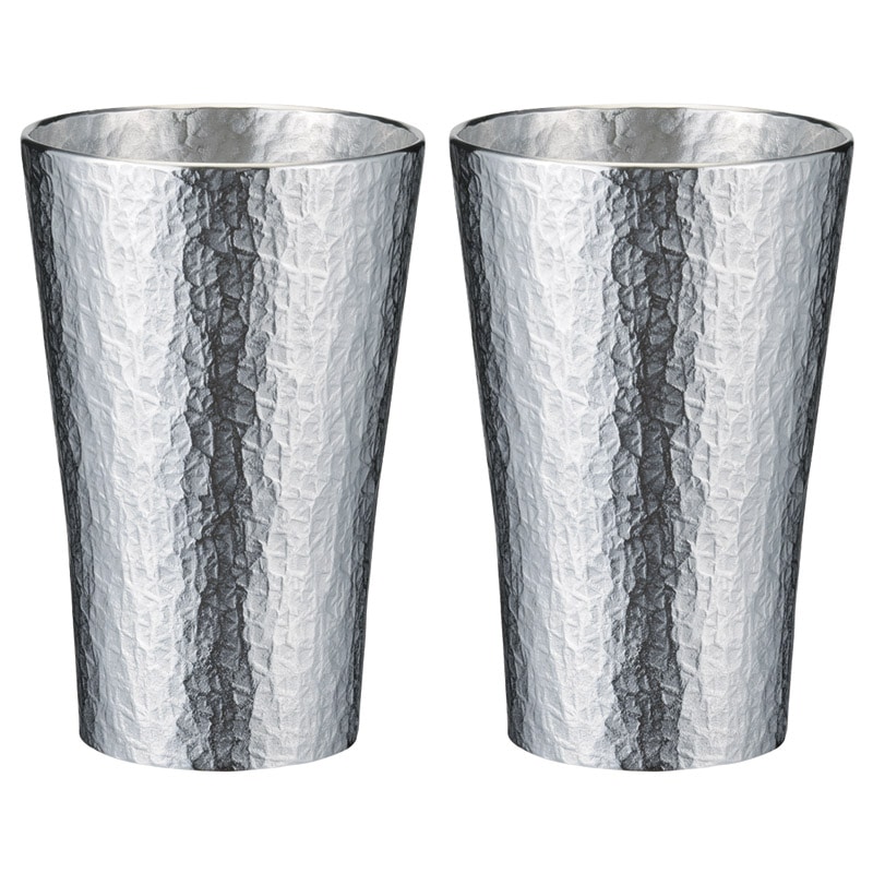 本錫タンブラー 六花(りっか)中ペア ／タンブラー 食器 キッチン用品 ギフト プレゼント プチギフト 祝い お年賀 御年賀 2026 送料無料 人気 年始挨拶 バレンタイン チョコ 以外 子供 友達