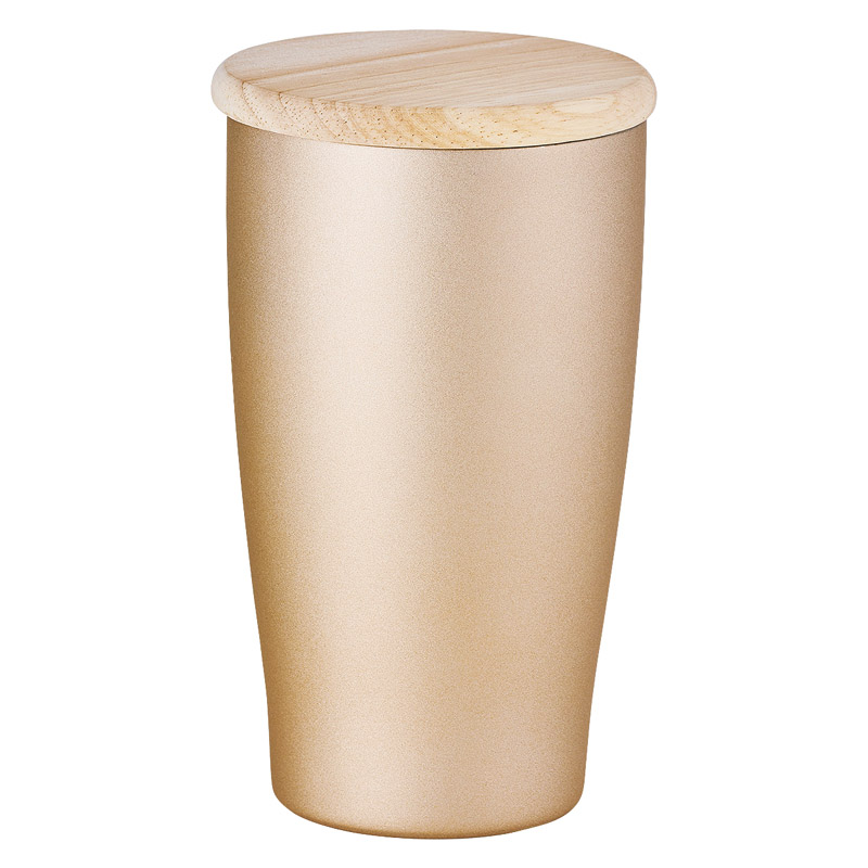 DECO+ ウッドキャップ･ステンレスタンブラー シャンパンゴールド ／タンブラー 食器 キッチン用品 ギフト プレゼント プチギフト 祝い お年賀 御年賀 2026 送料無料 人気 年始挨拶 バレンタイン プレゼント