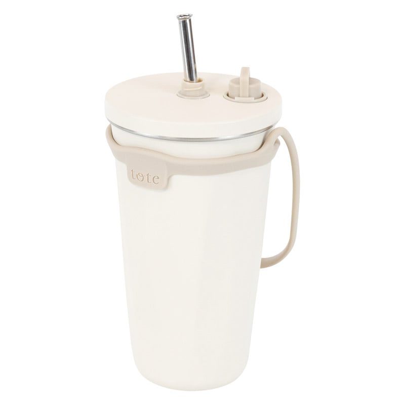 トート ストローボトル570ml アイボリー /タンブラー 食器 キッチン用品 ギフト プレゼント プチギフト 祝い お年賀 御年賀 2026 送料無料 人気 年始挨拶 バレンタイン チョコ 以外 子供 友達