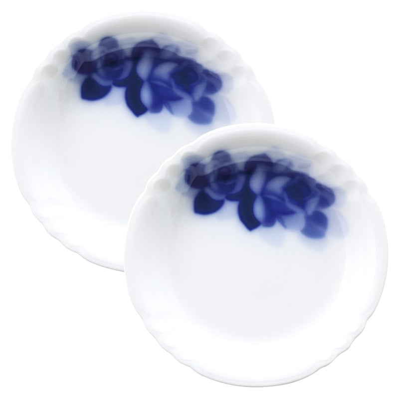 大倉陶園 ブルーローズジャネット 14cmディーププレートペア ／皿・プレート 食器 キッチン用品 ギフト プレゼント プチギフト 祝い お年賀 御年賀 2026 送料無料 人気 年始挨拶 バレンタイン プレゼント