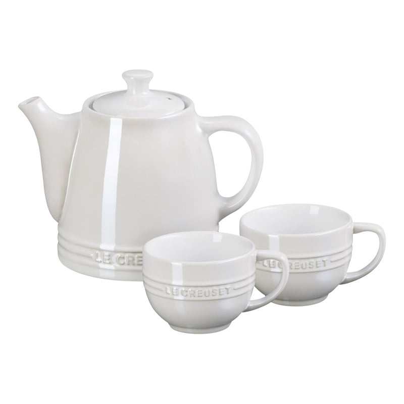 ル･クルーゼ レジェ･ティータイムセット ホワイトラスター ／マグカップ・ティーカップ コーヒー・お茶用品 キッチン用品 ギフト プレゼント プチギフト 祝い お年賀 2026 バレンタイン プレゼント