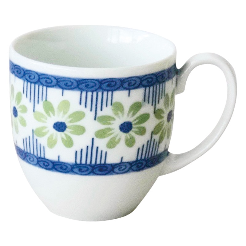 Table Talk Presents ポタリーフィールド マグカップ グリーンフラワー ／マグカップ・ティーカップ コーヒー・お茶用品 キッチン用品 ギフト プレゼント プチギフト 祝い お年賀 2026 バレンタイン プレゼント