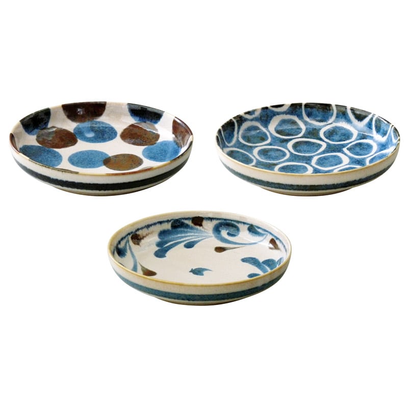 Brush Blue 筆青 トリオパスタボウル ／皿・プレート 食器 キッチン用品 ギフト プレゼント プチギフト 祝い お年賀 御年賀 2026 送料無料 人気 年始挨拶 バレンタイン チョコ 以外 子供 友達