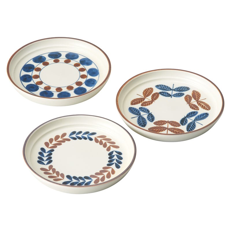 レトロモダン プレート3枚組 ／皿・プレート 食器 キッチン用品 ギフト プレゼント プチギフト 祝い お年賀 御年賀 2026 送料無料 人気 年始挨拶 バレンタイン チョコ 以外 子供 友達