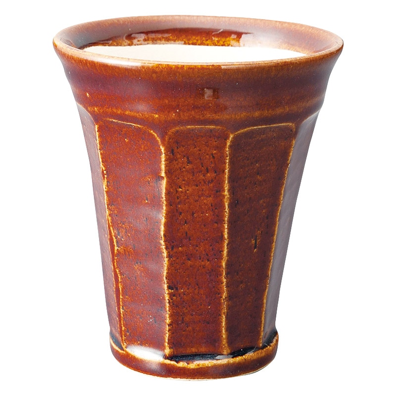 信楽焼 泡うまカップ ブラウン ／グラス 食器 キッチン用品 ギフト プレゼント プチギフト 祝い お年賀 御年賀 2026 送料無料 人気 年始挨拶 バレンタイン チョコ 以外 子供 友達