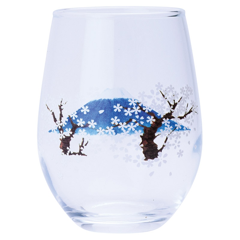 冷感グラス(小) 富士桜 ／グラス 食器 キッチン用品 ギフト プレゼント プチギフト 祝い お年賀 御年賀 2026 送料無料 人気 年始挨拶 バレンタイン チョコ 以外 子供 友達